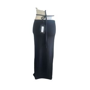NWT Pretty Little Thing long maxi skirt Textured chain details Black Size 4